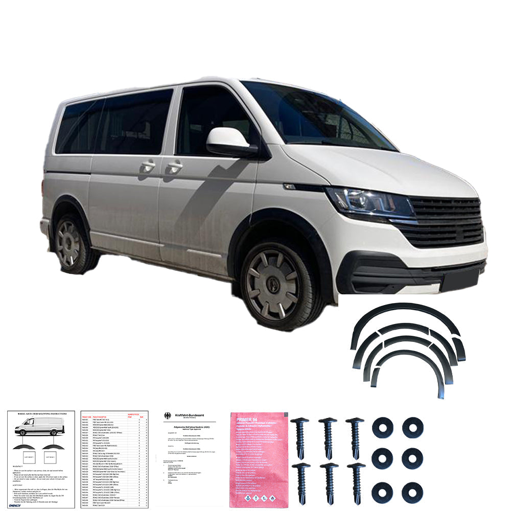 Wheel Arch Trims Uyumlu VW VOLKSWAGEN Transporter T6.1 2019-2021 (SWB / Left Door) ABE TÜV Belgeli