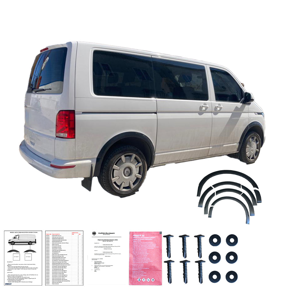 Wheel Arch Trims Uyumlu VW VOLKSWAGEN Transporter T6.1 2019-2021 (SWB / Left Door) ABE TÜV Belgeli