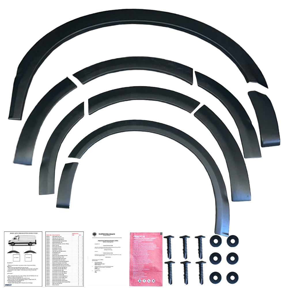 Wheel Arch Trims Uyumlu VW VOLKSWAGEN Transporter T6.1 2019-2021 (SWB / Left Door) ABE TÜV Belgeli