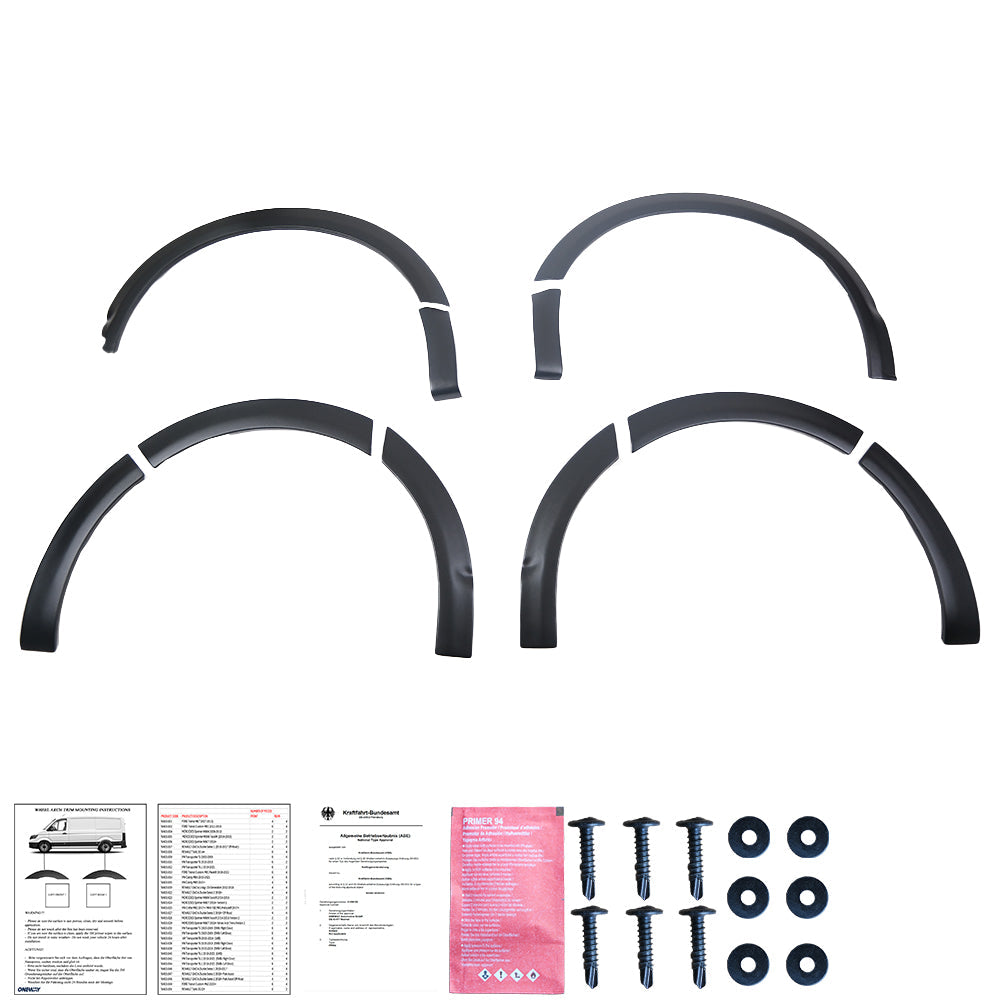 Wheel Arch Trims Uyumlu VW VOLKSWAGEN Transporter T6.1 2019-2021 (SWB / Left Door) ABE TÜV Belgeli