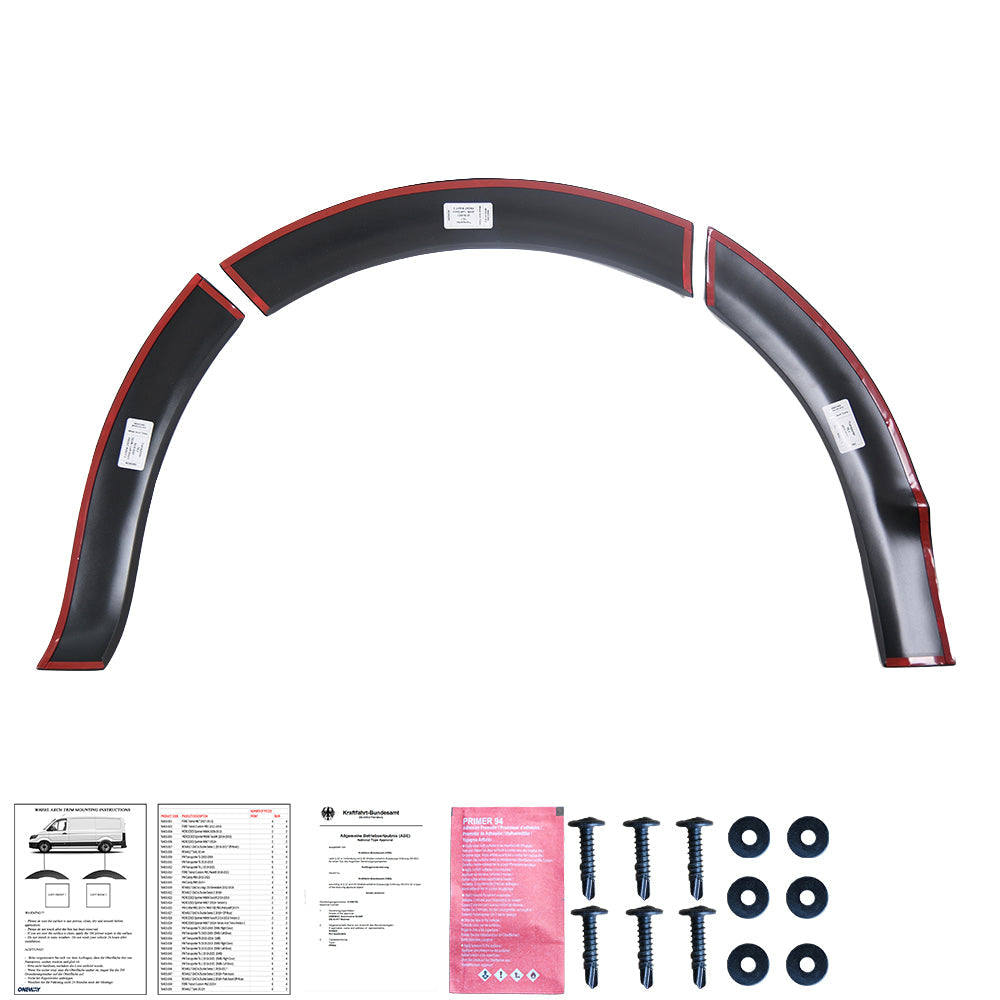 Wheel Arch Trims Uyumlu VW VOLKSWAGEN Transporter T6.1 2019-2021 (SWB / Left Door) ABE TÜV Belgeli