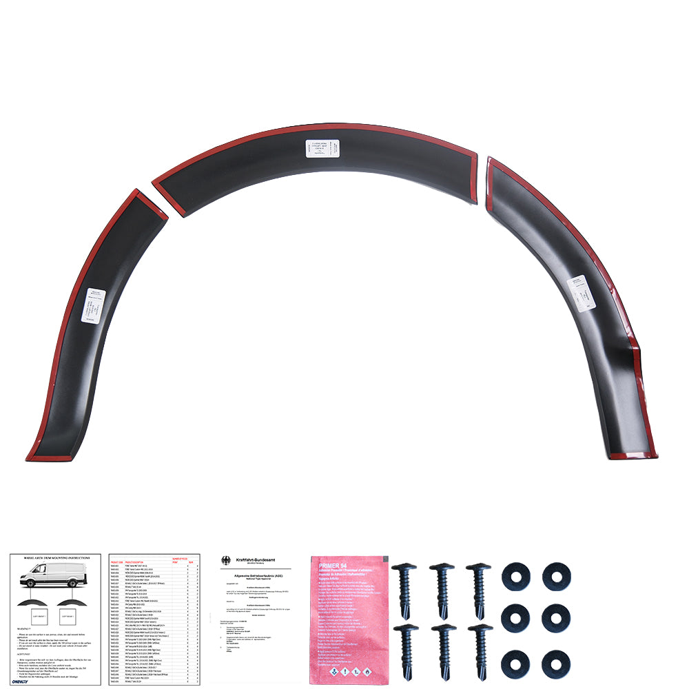 Wheel Arch Trims Uyumlu VW VOLKSWAGEN Transporter T6.1 2019-2021 (SWB / Left Door) ABE TÜV Belgeli