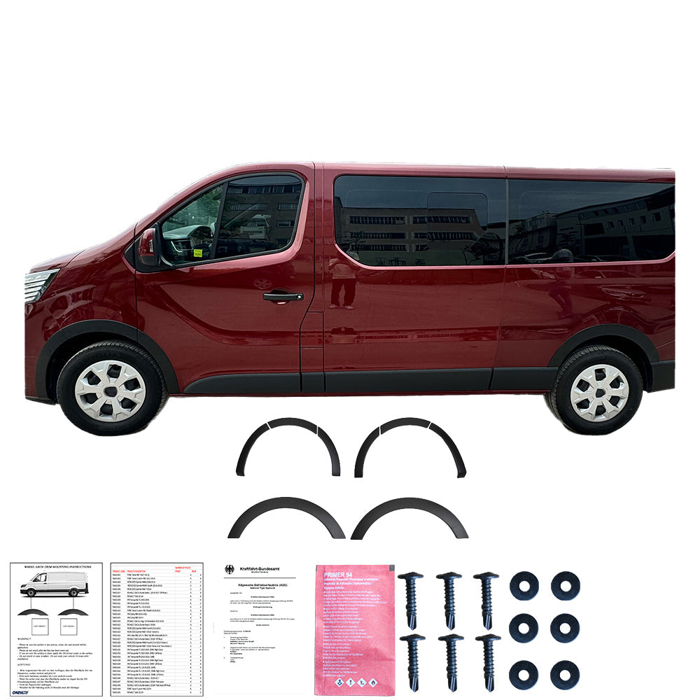 Wheel Arch Trims Uyumlu RENAULT Trafic 2022+