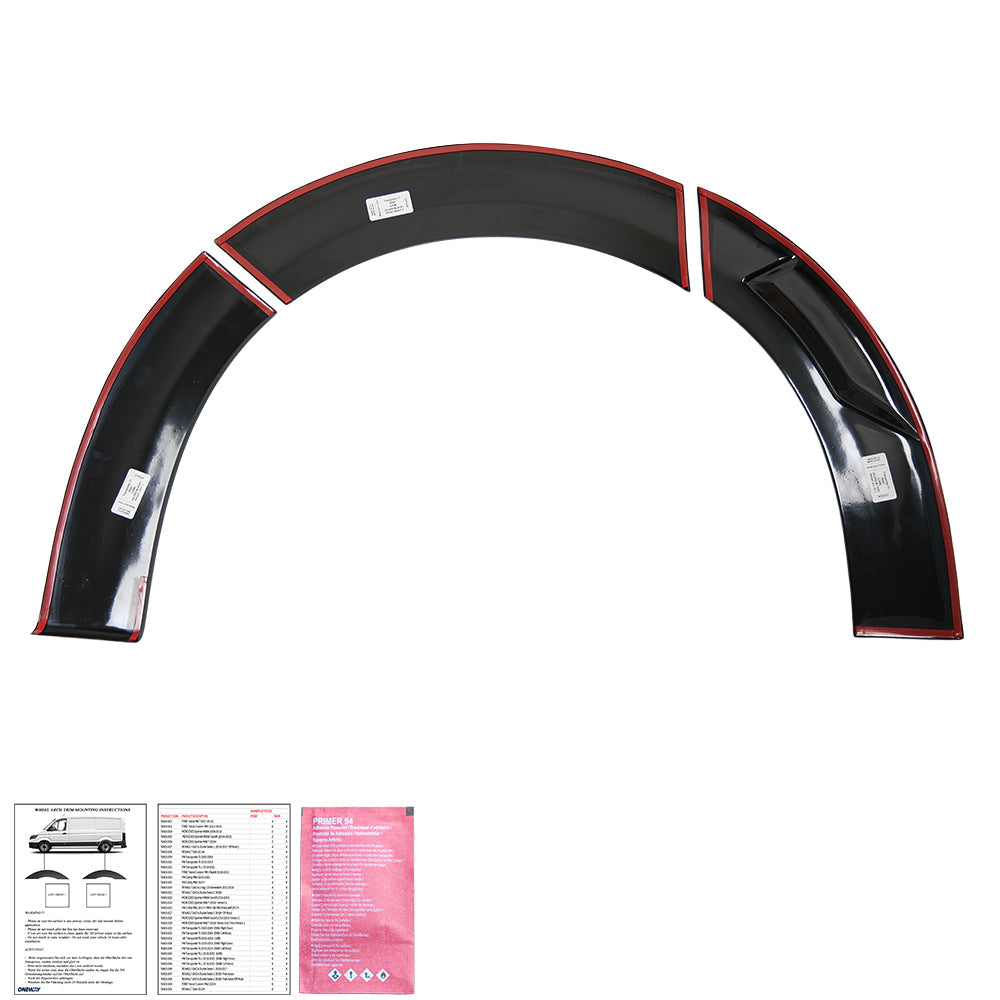 Wheel Arch Trims Uyumlu VW VOLKSWAGEN Transporter T7 2024+ (LWB) (Gloss Siyah)