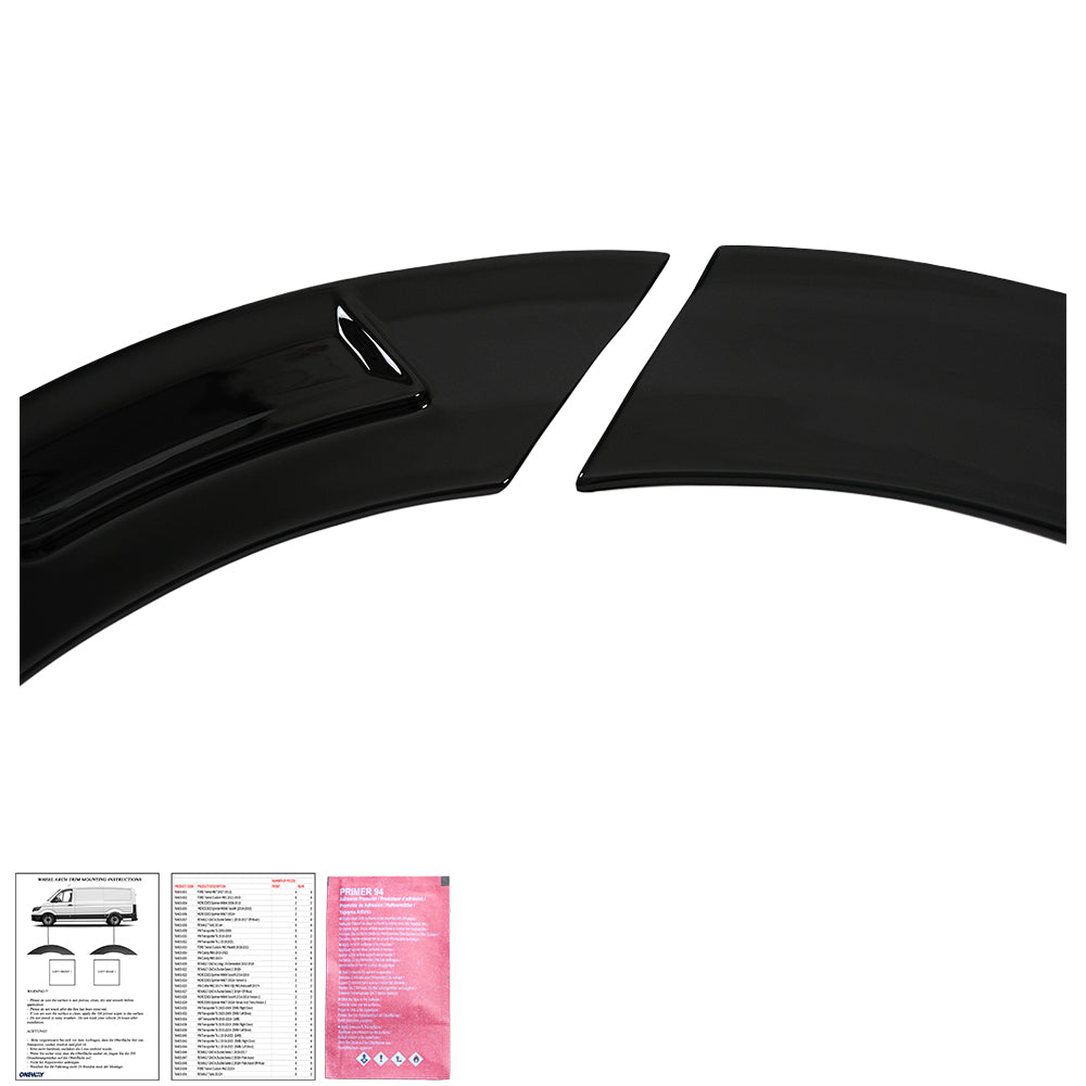 Wheel Arch Trims Uyumlu VW VOLKSWAGEN Transporter T7 2024+ (LWB) (Gloss Siyah)