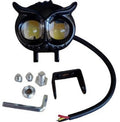 UNIVERSAL SARI-BEYAZ 5 MODLU MOTORSİKLET ÇAKARLI LED BAYKUŞ DIZAYN 38MM