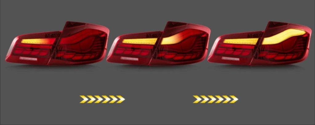 BMW 5 Serisi F10 Uyumlu Dragon LED Stop - Kırmızı