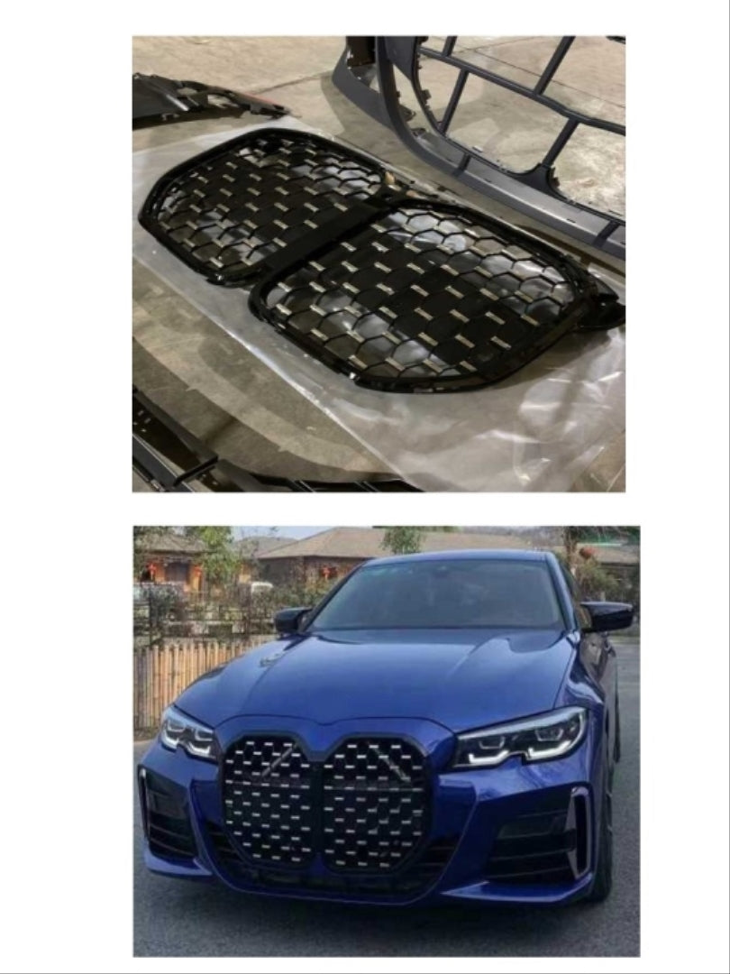 BMW 3 Serisi G20 2019+ Uyumlu G22 Dönüşüm Ön Tampon & Panjur Seti