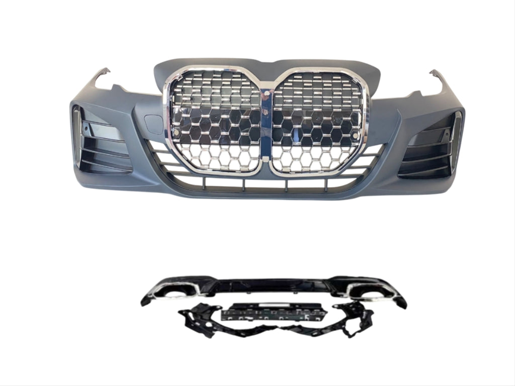 BMW 3 Serisi G20 Uyumlu G22 Dönüşüm Body Kit (Krom Çerçeveli)