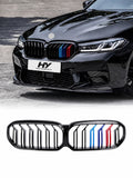 BMW 5 Serisi G30 LCI 2020+ M5 Style M renkli parlak siyah panjur