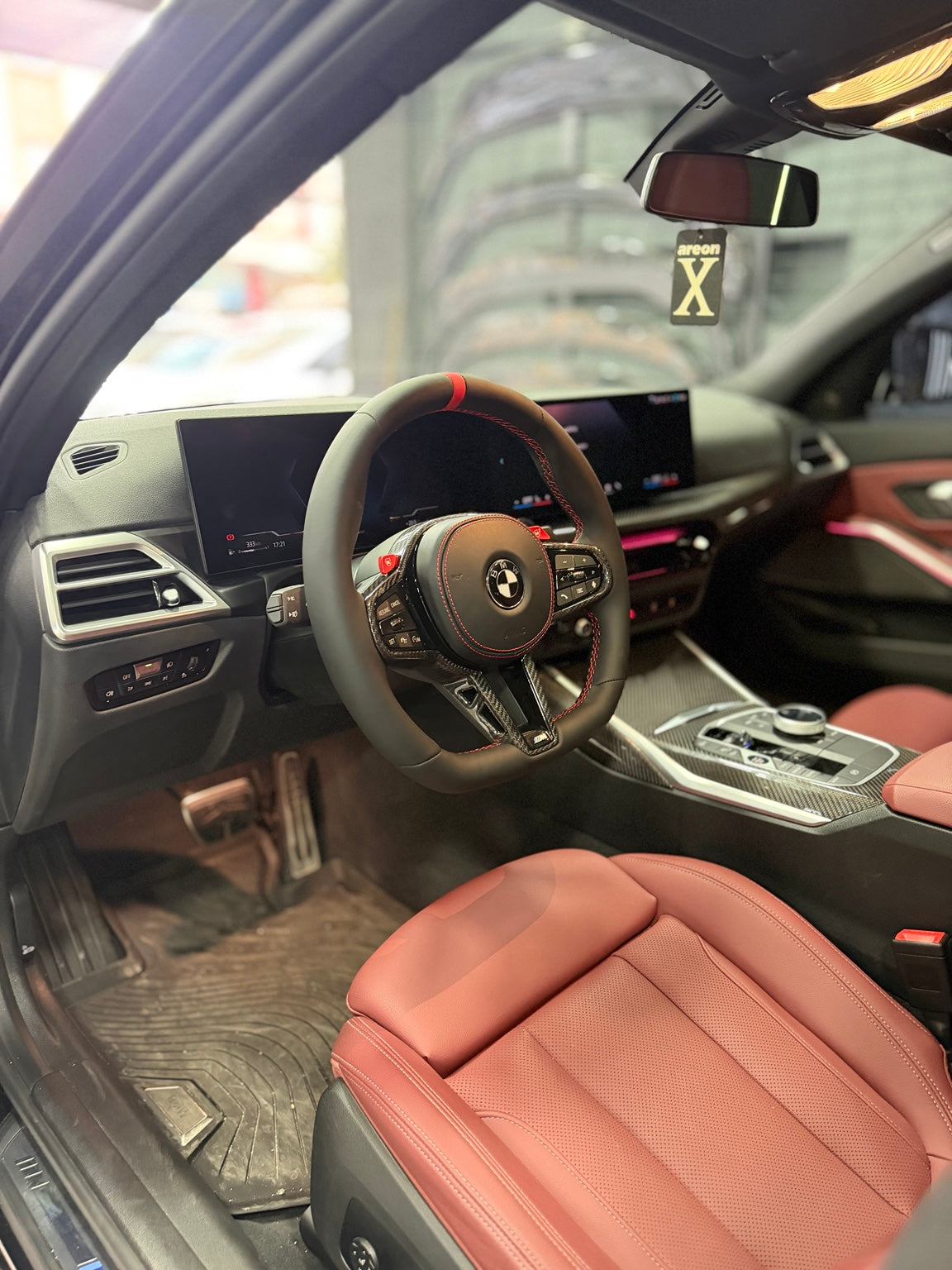BMW M4 CS Style direksiyon simidi araç içi uygulama G Serisi