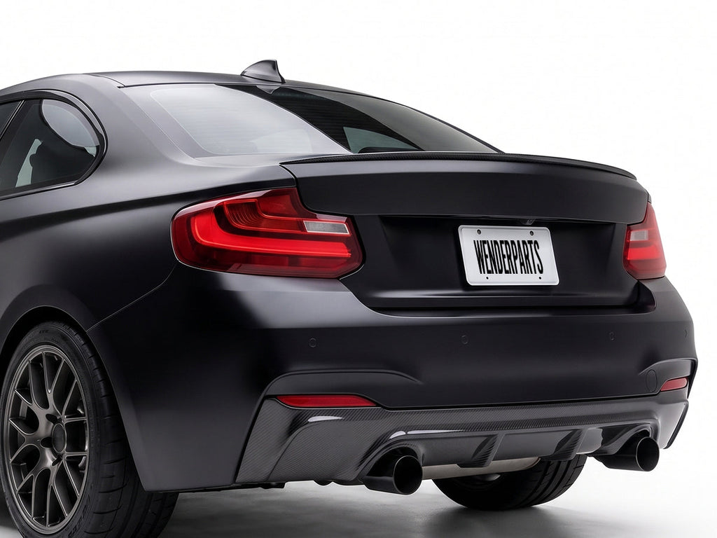 BMW 2 Serisi F22 Coupe Uyumlu M Performance Boyasız Bagaj Spoyleri detay görünümü