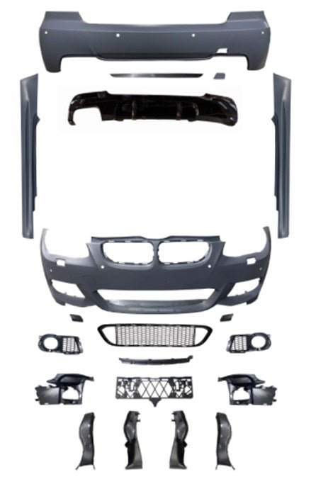 Body Kit E92-LCI Far Yıkamalı, Ön/Arka PDC, <OO> Egzoz Çıkışlı, Marşpiyelli -M-Tech- 2010-13