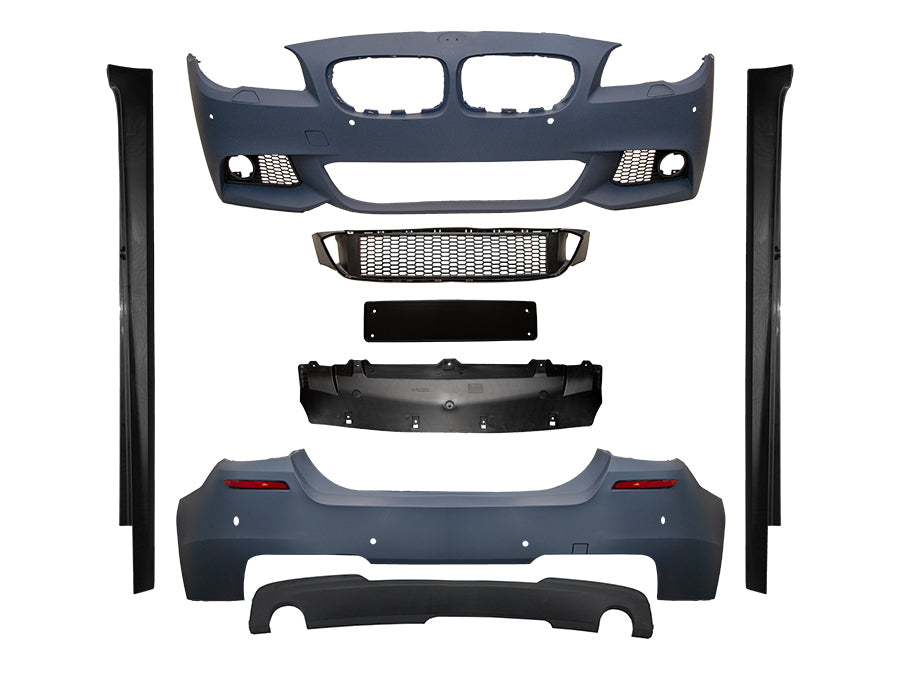 Body Kit F10 Far Yıkamalı, Ön/Arka PDC, <O-O> Egzoz Çıkışlı, Marşpiyelli -M-Tech- 535i 2010-13