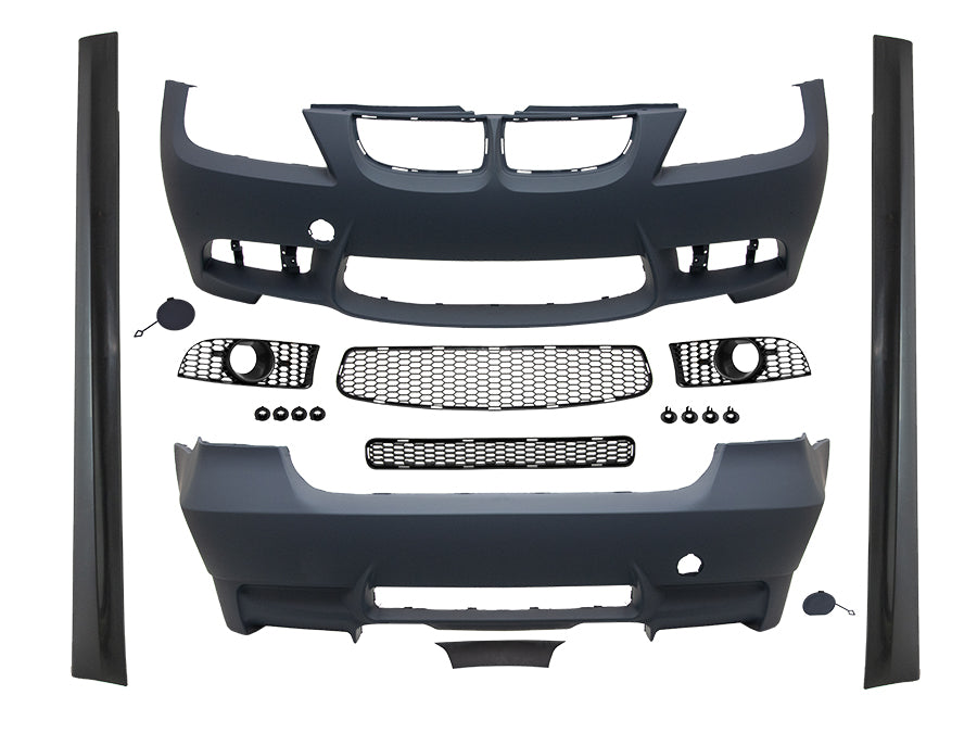 Body Kit E90 SS Delikli, <OO-OO> Egzoz Çıkışlı, Marşpiyelli -///M3-STYLE- 2005-08