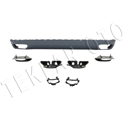 Audi A8 D4 2010-2013 Makyajsız Kasa Uyumlu W12 Arka Tampon EKİ+Egzoz UÇLARI