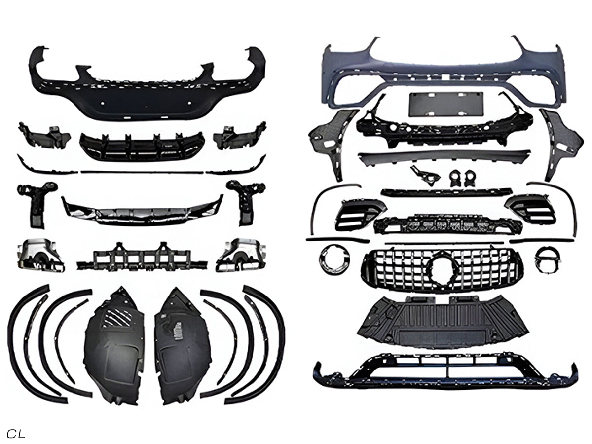 Body Kit C253 Ön/Arka PDC, <OO-OO> Egzoz Uçlu, Dodikler, Panjurlu -/////AMG GLC63- 2020-