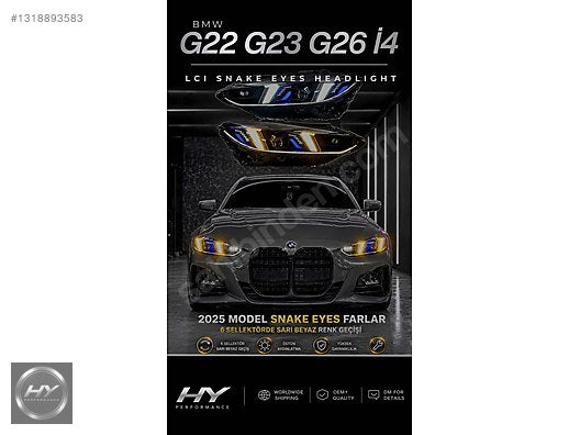 BMW G22 G23 G26 2025 LCI Makyajlı Dizayn Snake Eyes Far Takımı