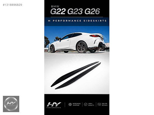 BMW 4 Serisi G22 G23 G26 Yan Marşpiyel Kaplaması Eki Piano Black