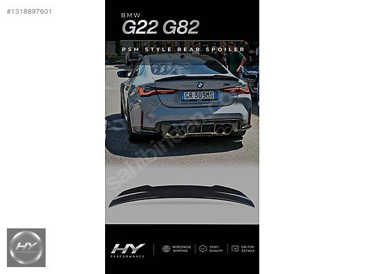 BMW 4 Serisi G22 G82 M4 Uyumlu PSM Bagaj Spoyleri Spoiler