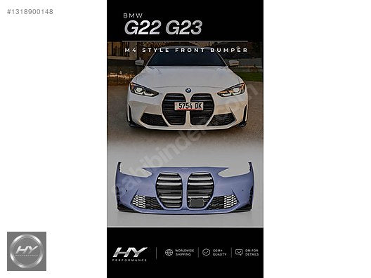 BMW 4 Serisi G22 G23 Uyumlu M4 G82 Ön Tampon & Panjur Seti