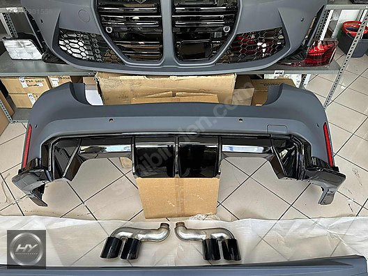 BMW 4 Serisi G22 G23 Uyumlu M4 G82 Arka Tampon & Egzoz Ucu Seti