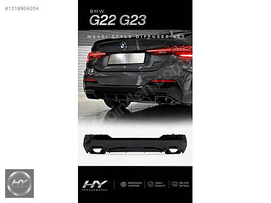 BMW 4 Serisi G22 G23 420i 430i M440i Difüzör & Egzoz Ucu Seti