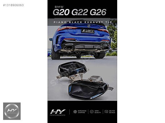 BMW G20 G22 G23 G26 340i 440i Piano Black Kare Egzoz Ucu Seti