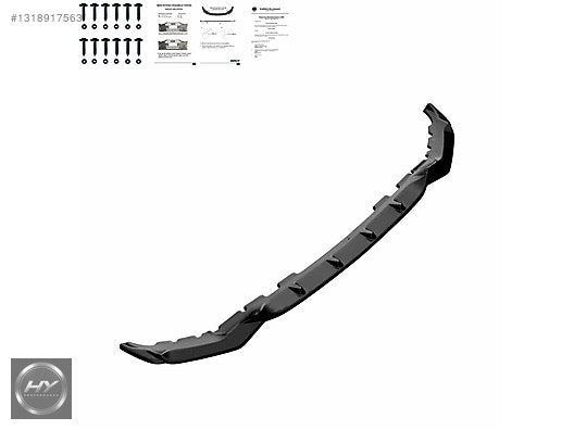 BMW X7 G07 2018-2022 Ön Tampon Alt Eki Lip Splitter Piano Black