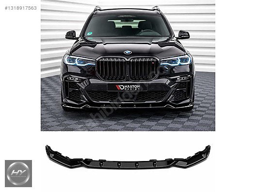 BMW X7 G07 2018-2022 Ön Tampon Alt Eki Lip Splitter Piano Black