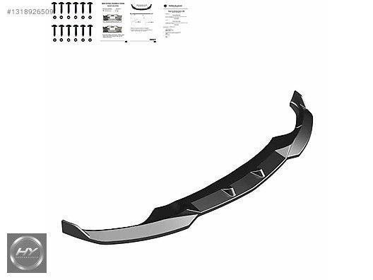 BMW iX I20 M 2021+ Ön Tampon Alt Eki Lip Splitter Piano Black