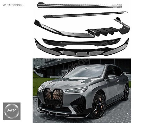 BMW iX M-Pack I20 2021+ Uyumlu Body Kit Lip Seti Piano Black