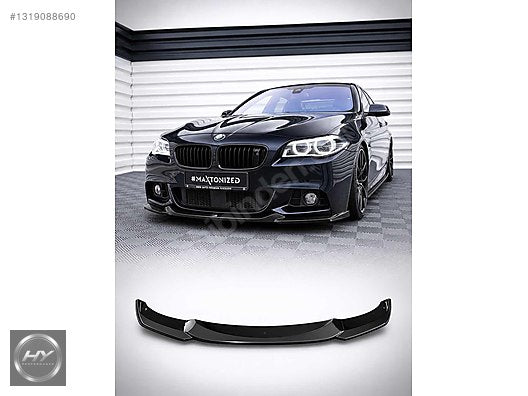 BMW 5 Serisi F10 F11 M Sport 11-16 Ön Tampon Eki Lip Piano Black