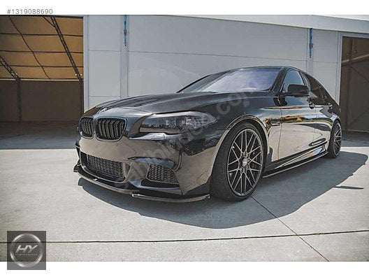 BMW 5 Serisi F10 F11 M Sport 11-16 Ön Tampon Eki Lip Piano Black