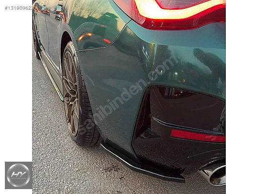 BMW i4 G26 2021+ Uyumlu Piano Black Arka Tampon Yan Flap Seti