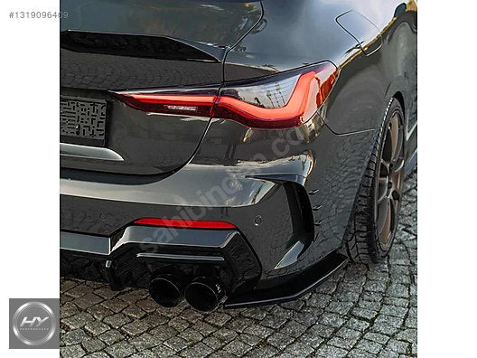 BMW 4 Serisi G22 G23 2020+ Arka Tampon Yan Flap Seti Piano Black