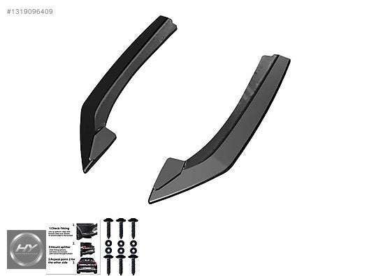 BMW 4 Serisi G22 G23 2020+ Arka Tampon Yan Flap Seti Piano Black