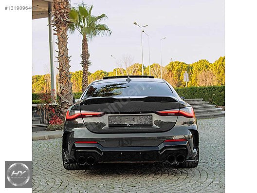 BMW 4 Serisi G22 G23 2020+ Arka Tampon Yan Flap Seti Piano Black