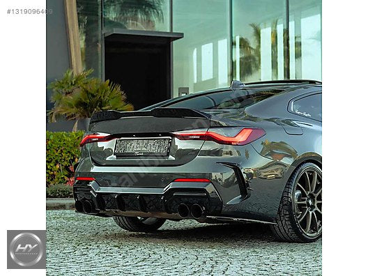 BMW 4 Serisi G22 G23 2020+ Arka Tampon Yan Flap Seti Piano Black