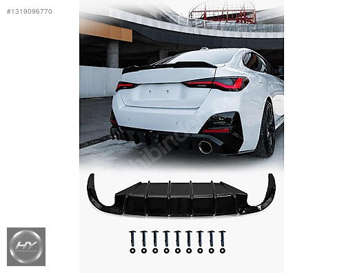 BMW 4 Serisi G26 Gran Coupe Arka Tampon Eki Difüzör Piano Black