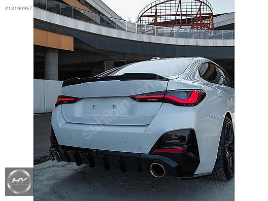 BMW 4 Serisi G26 Gran Coupe Arka Tampon Eki Difüzör Piano Black