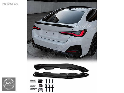 BMW 4 Serisi G26 Gran Coupe 2021+ Arka Difüzör Köşe Flap Seti