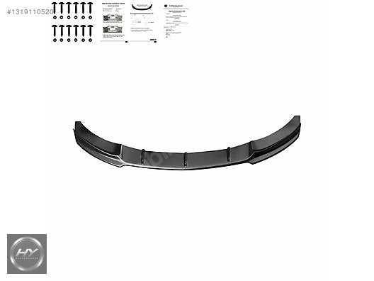 BMW 4 Serisi F32 F33 F36 Ön Tampon Alt Eki Lip Piano Black 13-19