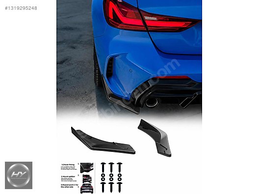 BMW 1 Serisi F40 M Paket Arka Köşe Flapları 2019-24 Parlak Siyah