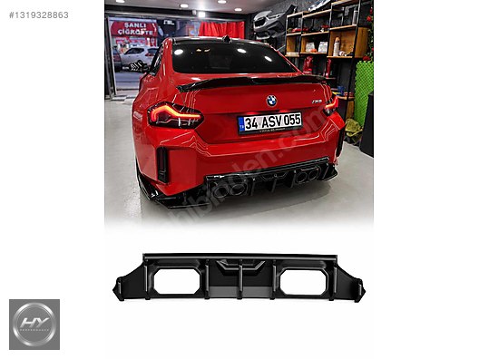 BMW M2 G87 2023+ Arka Tampon Eki Difüzör Piano Black