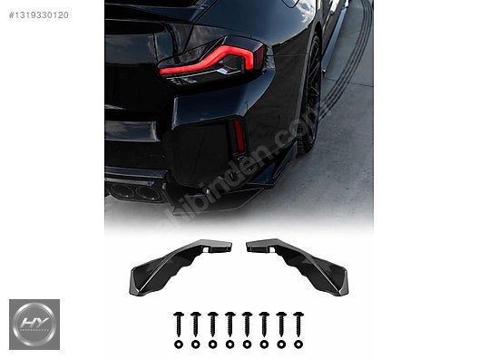 BMW M2 G87 2023+ Arka Tampon Köşe Flapları Piano Black