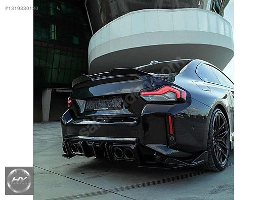 BMW M2 G87 2023+ Arka Tampon Köşe Flapları Piano Black