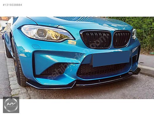 BMW M2 F87 2016-2020 Ön Tampon Alt Eki Lip Splitter Piano Black