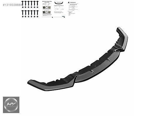 BMW M2 F87 2016-2020 Ön Tampon Alt Eki Lip Splitter Piano Black