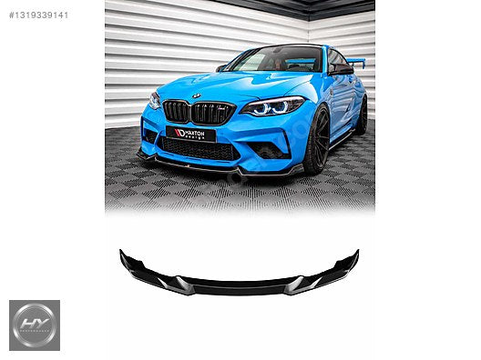 BMW M2 F87 2016-2020 Ön Tampon Alt Eki Lip Splitter Piano Black